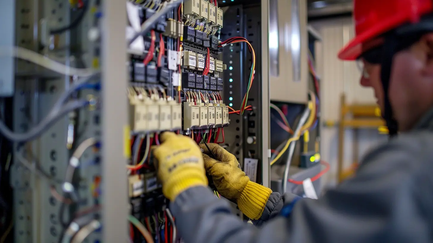 Trabajo en tablero electrico industrial